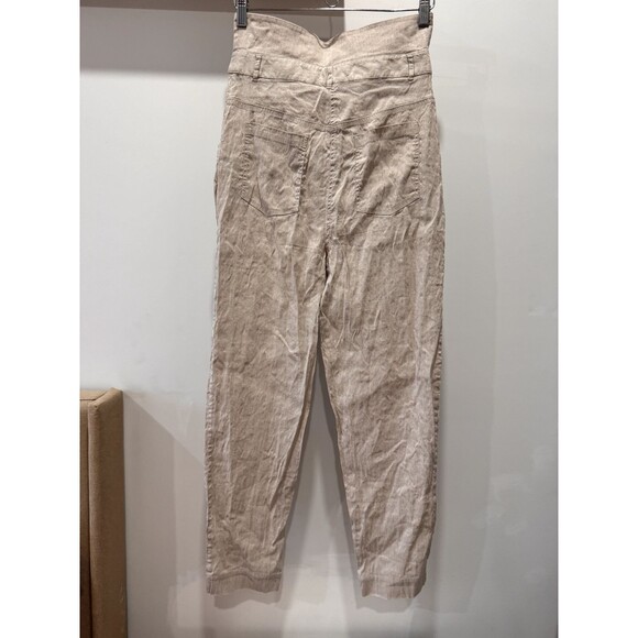 Jonathan Simkhai Light Beige Linen Cargo Sz 6 Bridgerton Coquette Lagenlook - Picture 3 of 9